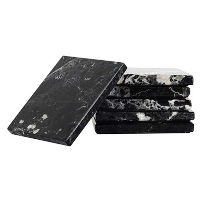 Marble Square 6 Piece Coaster Set