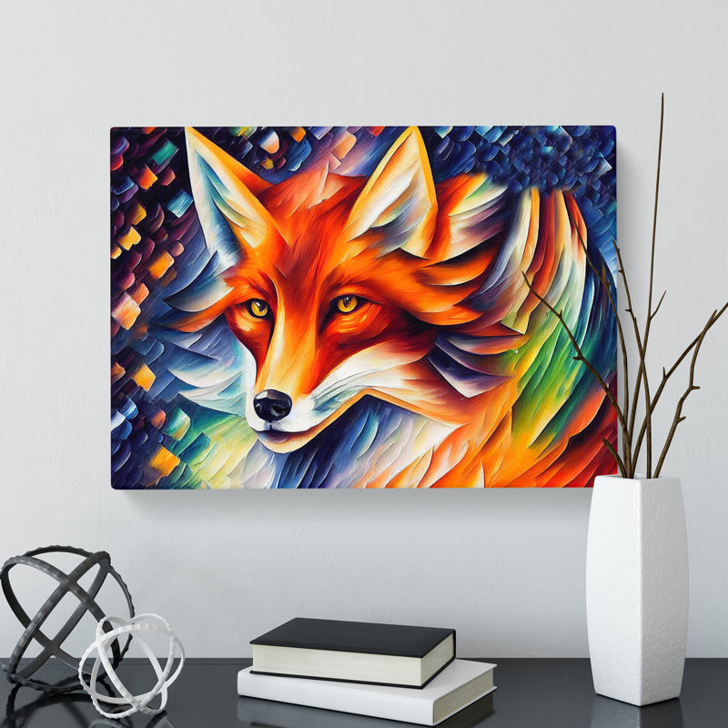 Fox Painting Vol.7 Abstract - Wrapped Canvas, 50cm H x 76cm W x 3cm D