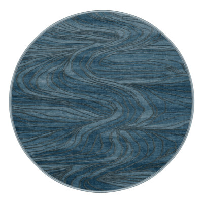 Tapis bleu turc lavable à la machine