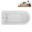 58" Streamlin Clawfoot Tub,Tray,Drain, Clawfeet-101628924-102219868