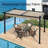 Replacement Canopy Top Cover Fabric For 13 X 10 Ft Outdoor Patio Retractable Pergola Sun-Shelter Canopy-114653748