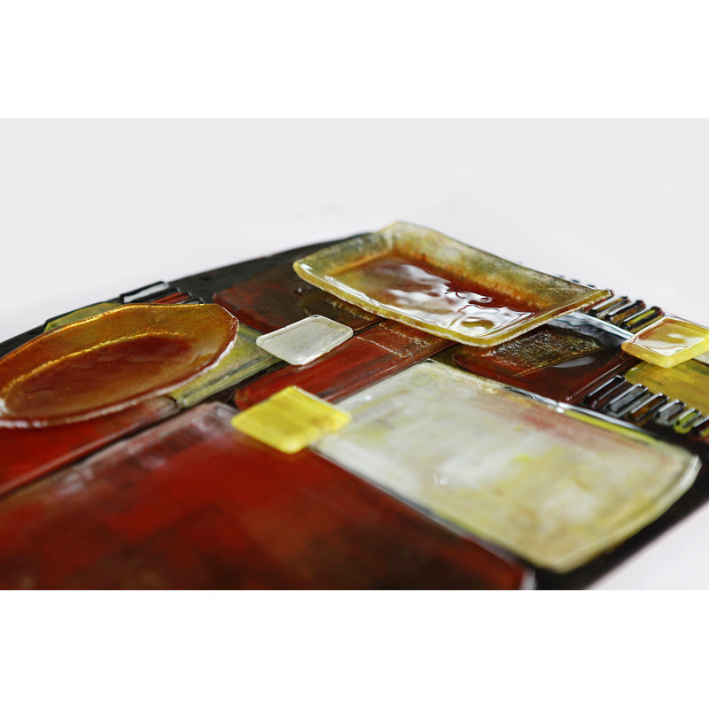 Jasmine Art Glass Glass Cheese Board