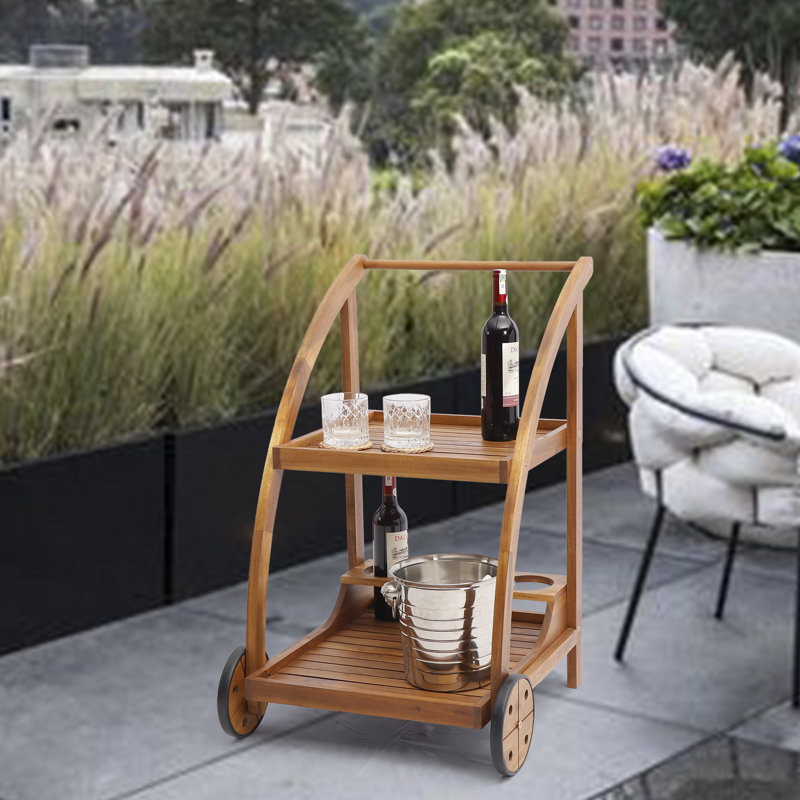 Solid Wood Bar Cart