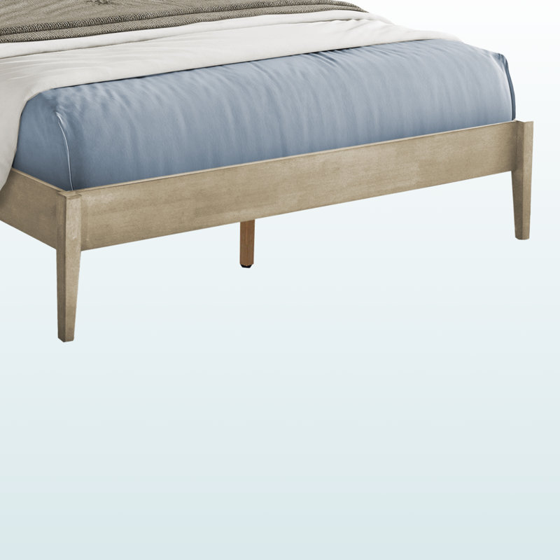 Grand lit plateforme Colette Contemporary, Gris
