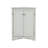 Grey Triangle Storage Cabinet With Adjustable Shelves - For Bedroom And Hallway Modern For A Clean Look