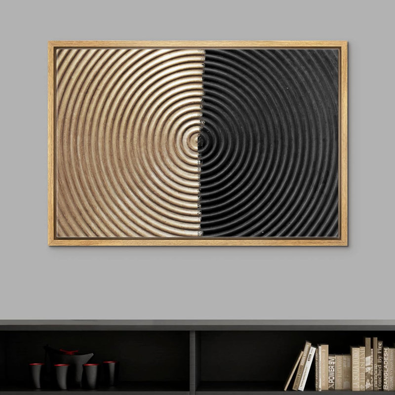 "Noir géométrique spirale anneau cercle formes abstraites illustrations art minimaliste moderne" sur, Naturel