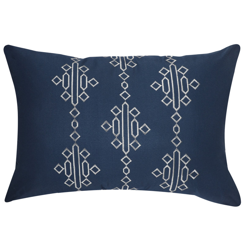 Navy and White Microfiber Queen Comforter Set with Decorative Pillows