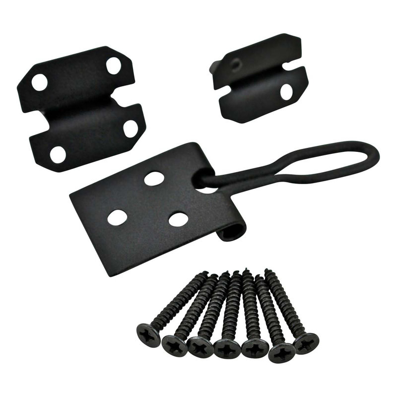 3-Inch Black Wrought Iron Hasp Door Lock