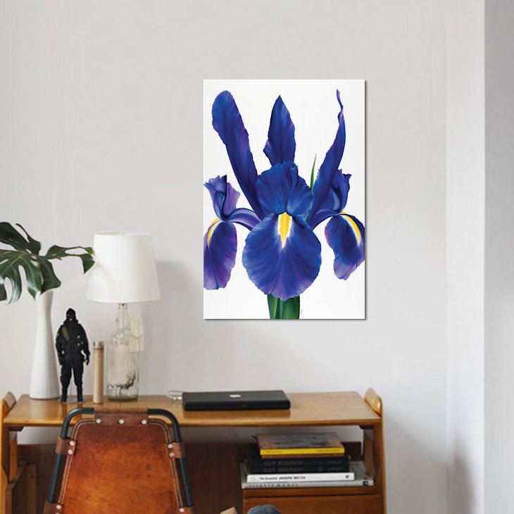 « purple floral i », impression sur toile, H 18 po x l 12 po x P 1,5 po, Toile tendue, Pas de tapis