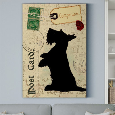 Scottie Silhouette - Wrapped Canvas Print