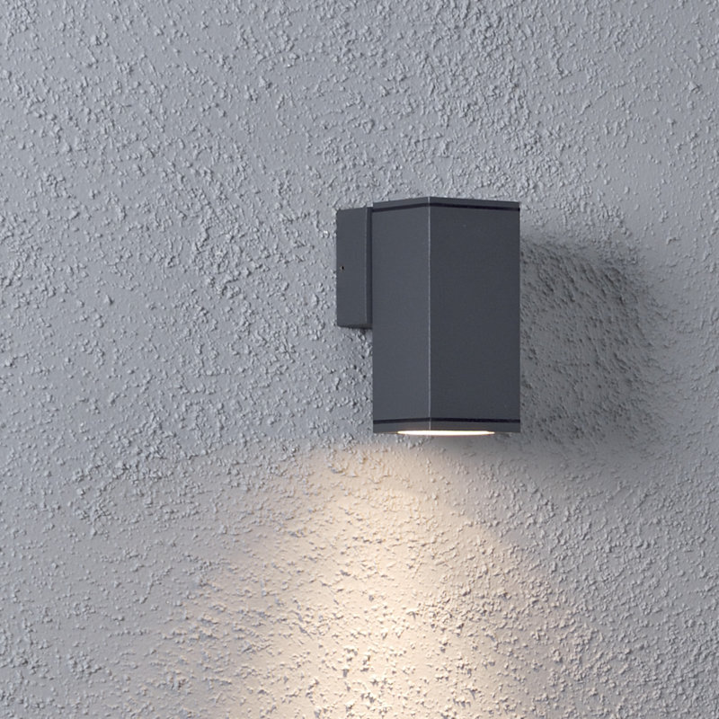 Monza 13.5cm H Outdoor Armed Sconce, Anthracite