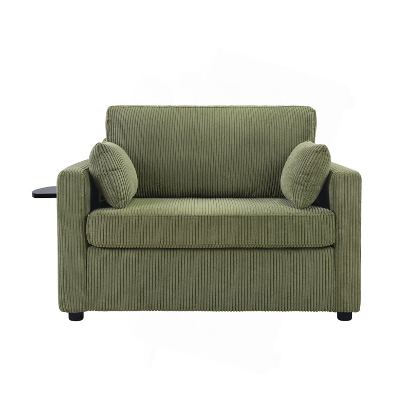 Canapé-lit Corduroy, Vert