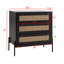Armoire à tiroirs autoportante, armoire de rangement avec 3 tiroirs décoratifs en rotin, armoire de rangement dans le vestibule