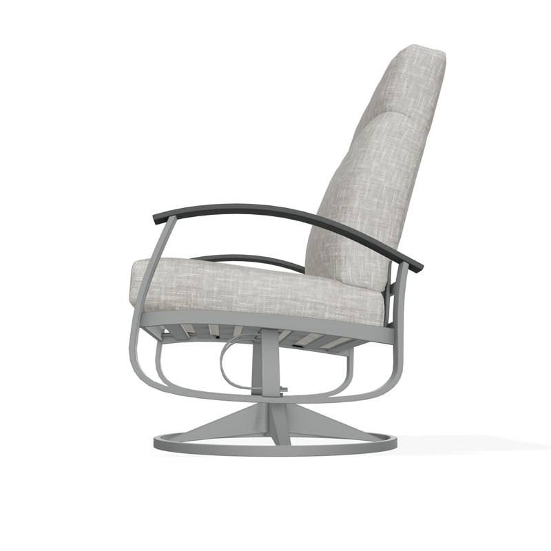 Belle Isle Outdoor Lounge Chair, Graphite, Grasscloth Cloud