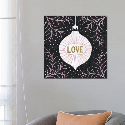 Jolly Holiday Ornaments Love Metallic by Michael Mullan - Wrapped Canvas Gallery-Wrapped Canvas Giclée