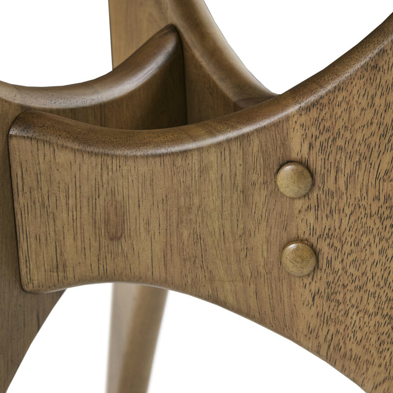 Table basse triangulaire - Structure en placage de bois et contreplaqué, fonctionnelle, naturelle, pieds supérieurs