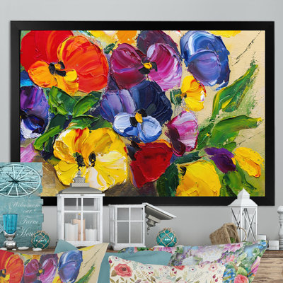 " Yellow And Red Vintage Flowers "