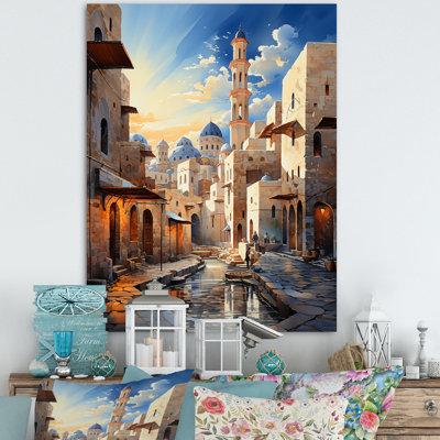 Lyonnie, l'islam, minaret hauteurs sur toile