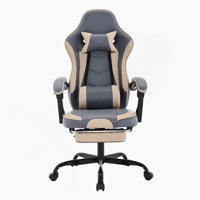 Ergonomic Gaming Chair With Footrest And Massage Lumbar Support, Adjustable Swivel Design For Comfortable Long-Hour Use, 300Lb Max Capacity