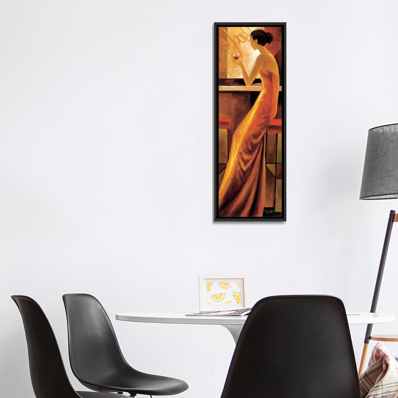 «Enigmatique», impression sur toile tendue, H 48 po x l 16 po x P 1,5 po, Cadre noir