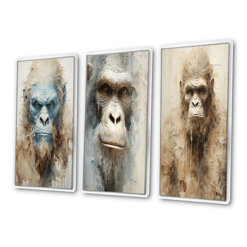 Portrait de Bigfoot, Cadre flottant blanc, H 40 po x l 60 po