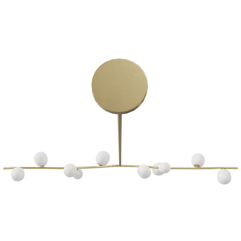Mull 10 - Light Dimmable Modern Linear Chandelier, White