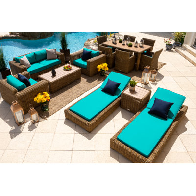 Malmo Collection In Gray 12 - Person Patio Conversation Set with Cushions