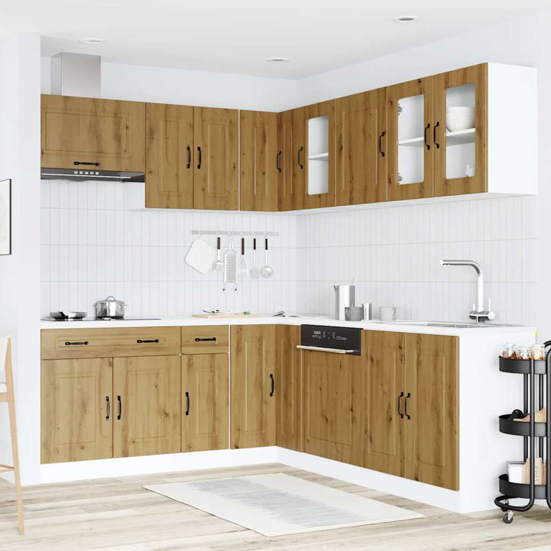 Kalmar Kitchen Cabinet Set, Artisan Oak