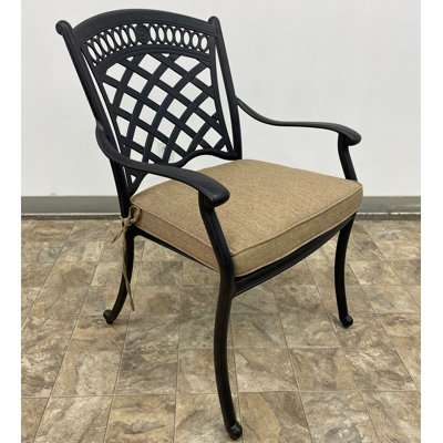 Konstantin Premium All-Weather Wicker Outdoor Stacking Dining Armchair with Sunbrella® Cushion