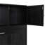 Black Full Size Bed With 3 Storage Cabinets For Sunglasses And Wallets, Reliable Pine Wood Build, Folding Tiny Homes Bed, X-Shaped Embellishment, Solid Wood, Easy To Up