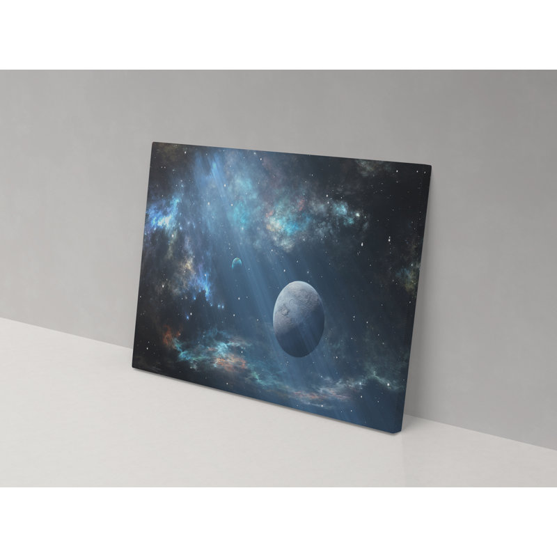 Blue Space - Wrapped Canvas Print, 52cm H x 82cm W x 4cm D
