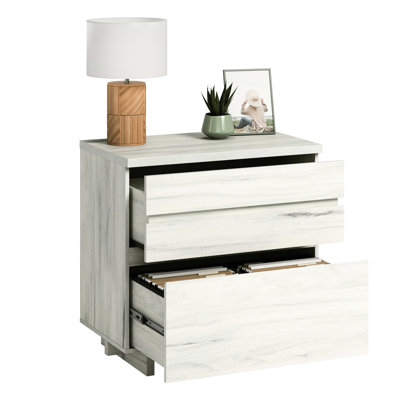 Classeur latéral avec mélange de gris, solution d'espace de travail organisé, tiroirs pour l'organisation de la lettre et du droit, servant de support ou de présentoir pour imprimante, conception élégante pour rehausser le style du bureau, plateau épais