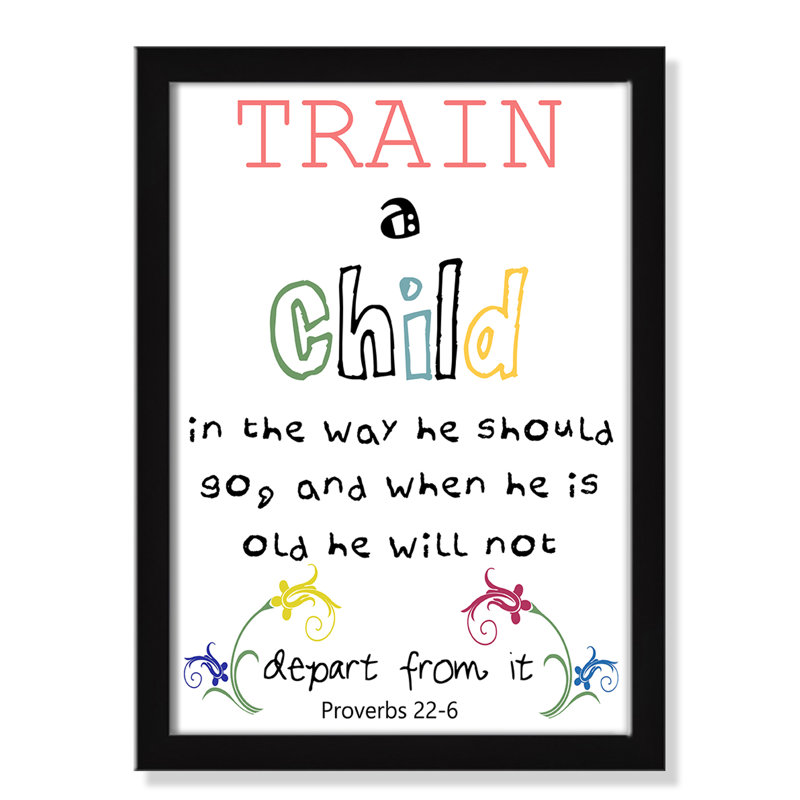 «Train a Chile Train a Child», impression sur papier, H 14 po x l 10 po x P 1,18 po, Encadré de boîte noir