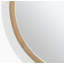 Judy Solid Wood Circular Hallway Wall Mirror - Classic Mid Century Design-126041616