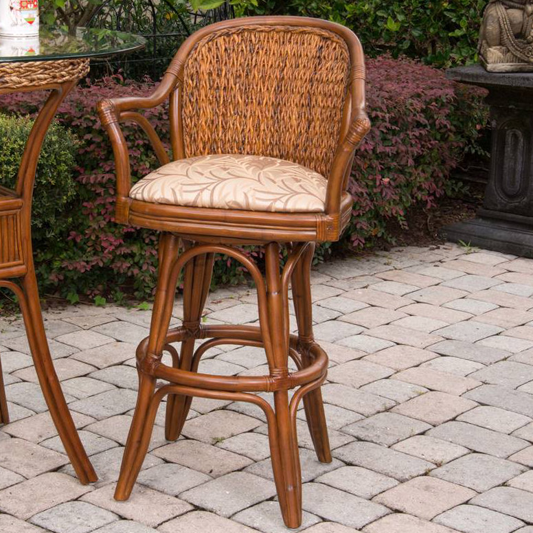 Cherles Swivel Upholstered Counter Stool, Dum Dum Natural, Sienna, Counter Stool (24" Seat Height)