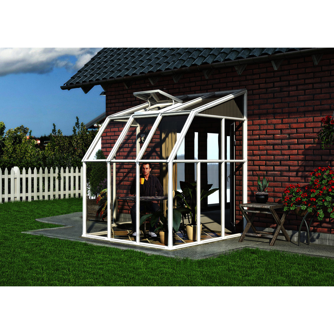 Rion 6.5 Ft W x 6.5 Ft D Lean-To Greenhouse
