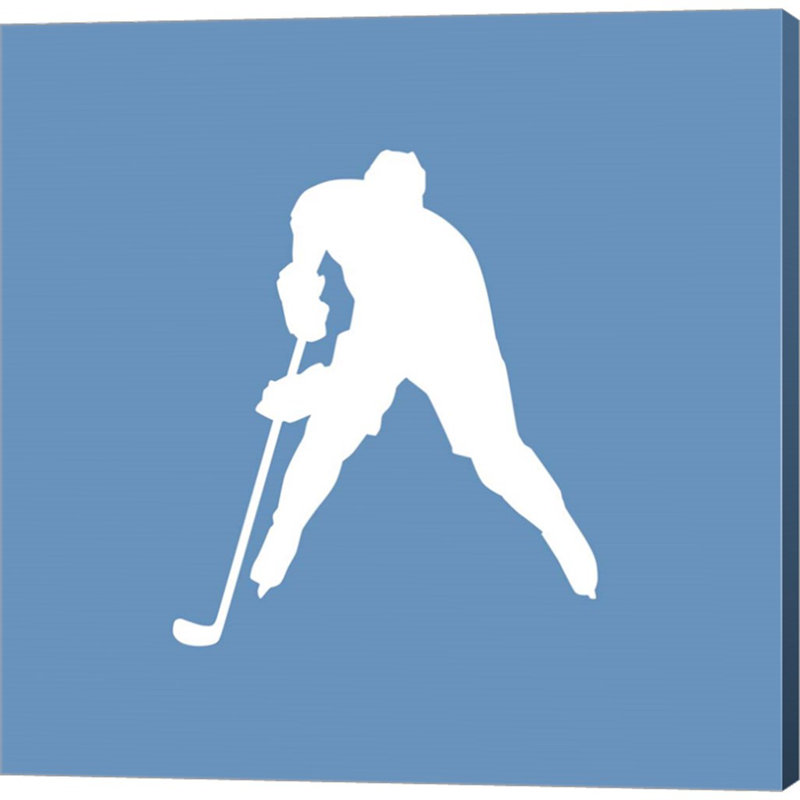 «Hockey Player Silhouette Part III» par Sports Mania, impression sur toile tendue, H 12 po x l 12 po x P 1,5 po
