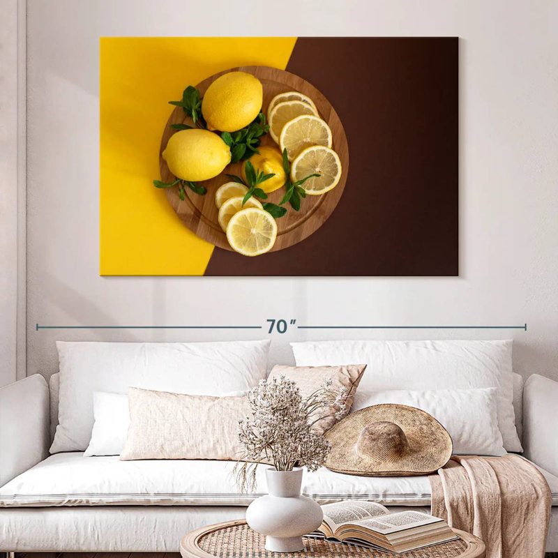 Yarlin Lemon Fruit Board, 34" H x 51" W