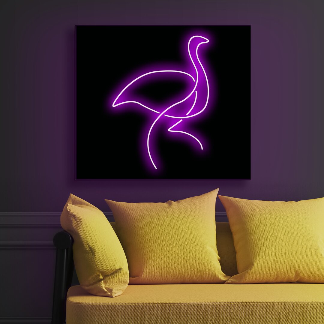 Neonschild Ostrich