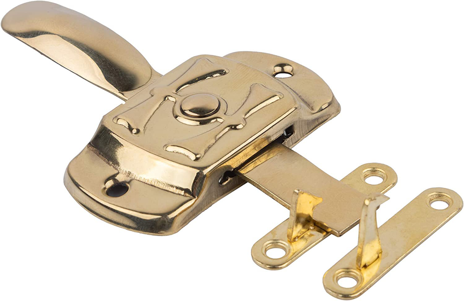 Medium Brass Plated Flush Mount Lock for