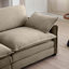 Canapé simple à assise profonde avec repose-pieds et coussin-239692589