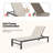 Gerber 77" Long Aluminum Reclining Chaise Lounge Chairs Padded with Quick Dry Foam-1052945487
