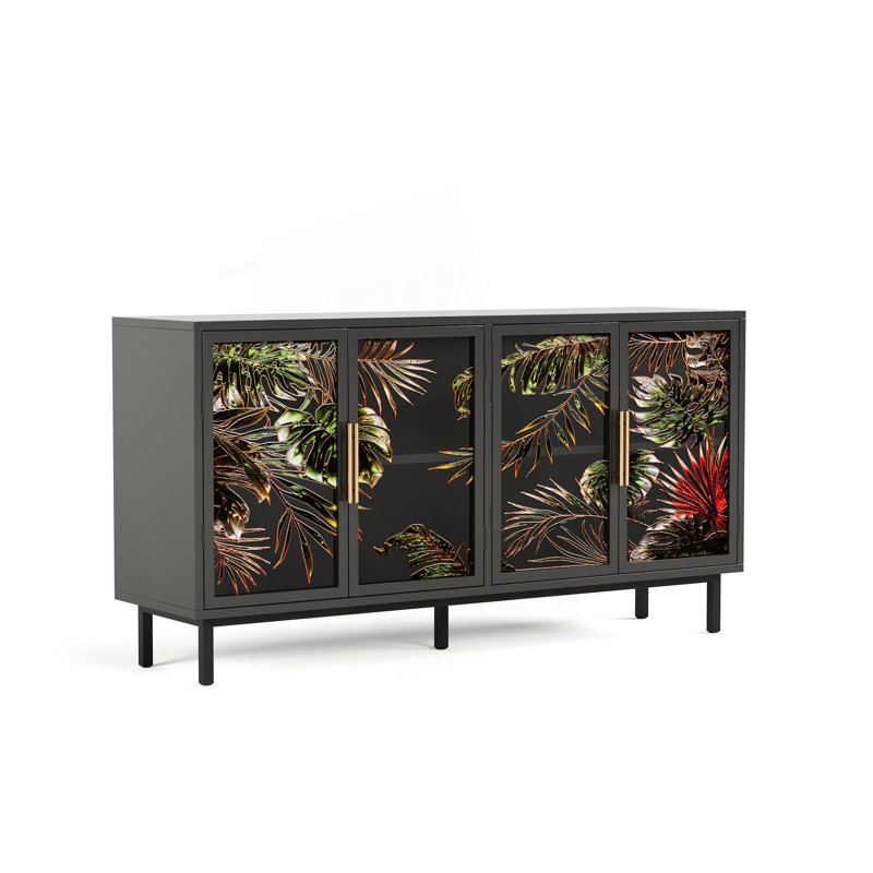 Buffet console 4 portes American Retro