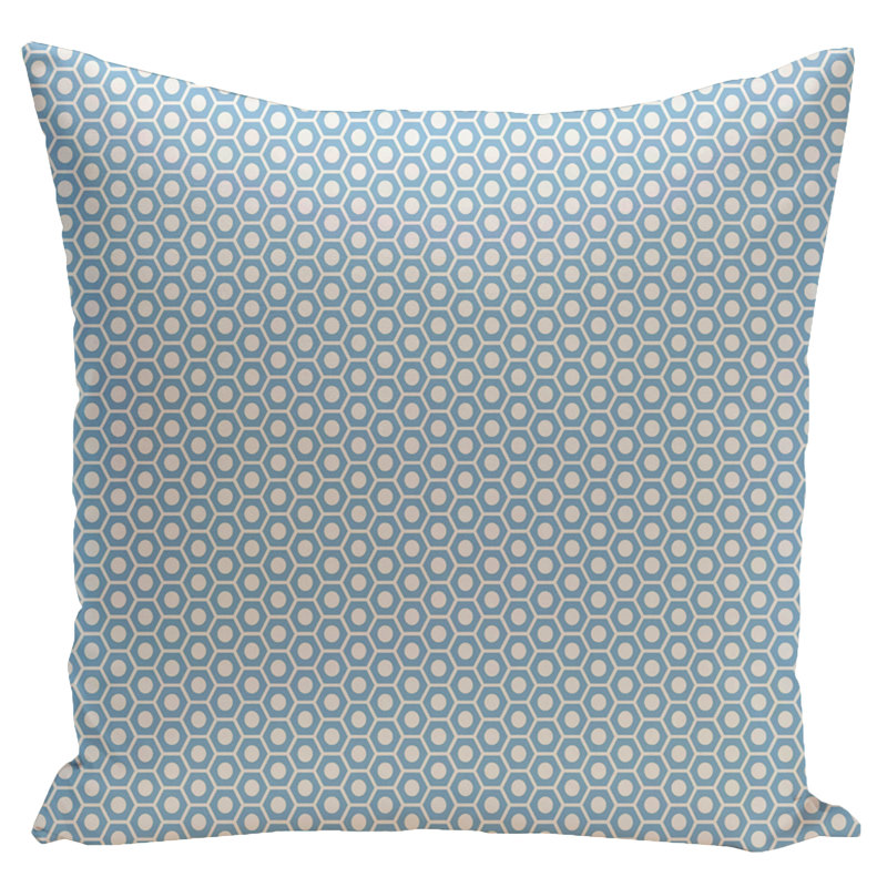 Geometric Reversible Throw Pillow, Carolina, 18" H x 18" W