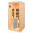 Low EMF Front Door With Heating Panel One People Hemlock Far-Infrared Indoor Sauna Room
