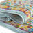 Round Floral Power Loomed Polypropylene Area Rug in Aqua/Blue/Orange-762802849
