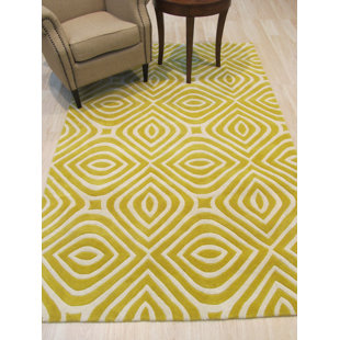 Marla Yellow Hand Tufted Wool Area Rug