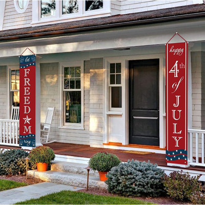 4Th Of July And Freedom Banner Sign For Independence Day Decor - (71" X 14") Size