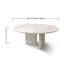 Table basse en marbre facile à assembler - pierre naturelle beige, surface polie, décoration intérieure luxueuse-132143485-132143483