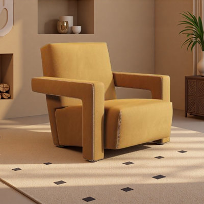 Minimalist Solid Color Single Leisure Chair.